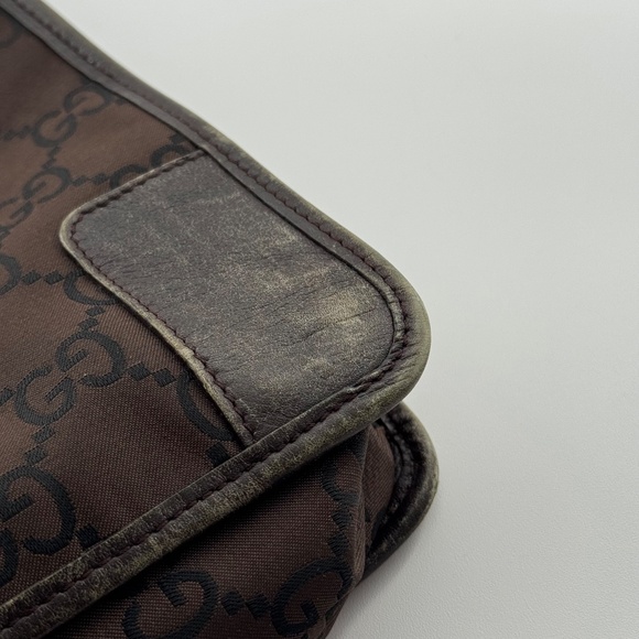 Vintage Gucci Shoulder Bag Brown GG Monogram Canvas - Picture 6 of 15